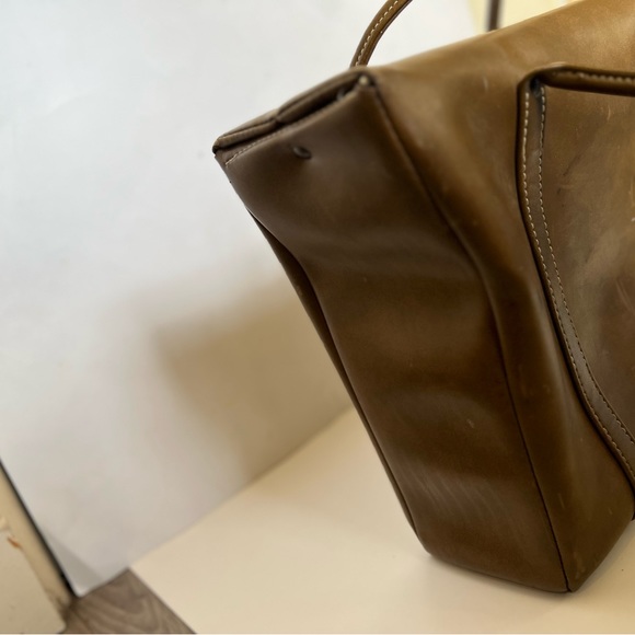 Vintage brown large leather feel briefcase… - Picture 3 of 9